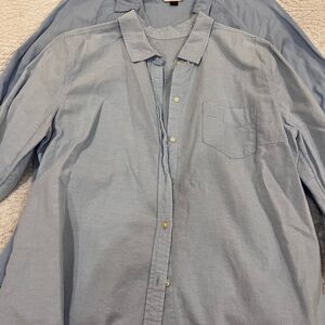 Set of Light Blue Button-Down Shirts - Classic Casual